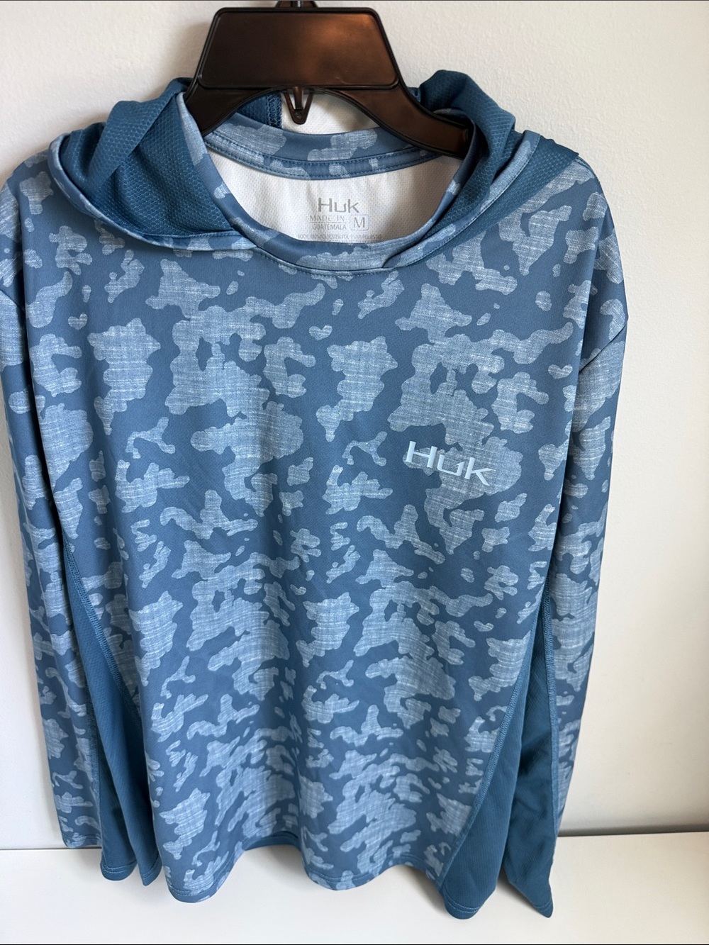 Huk Blue Camouflage Fishing Hoodie